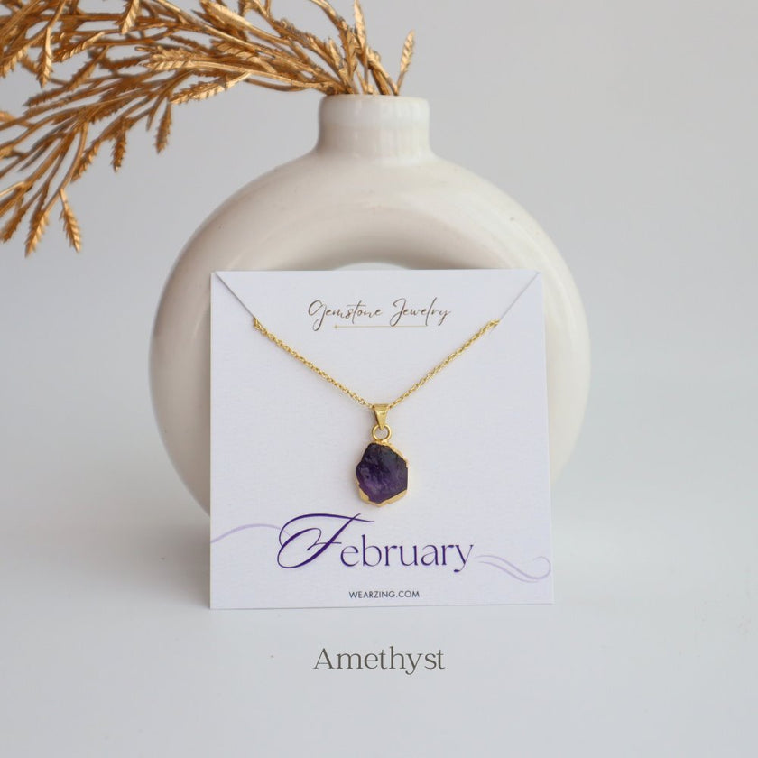 Birth Stone Pendant WearZing February - Amethyst