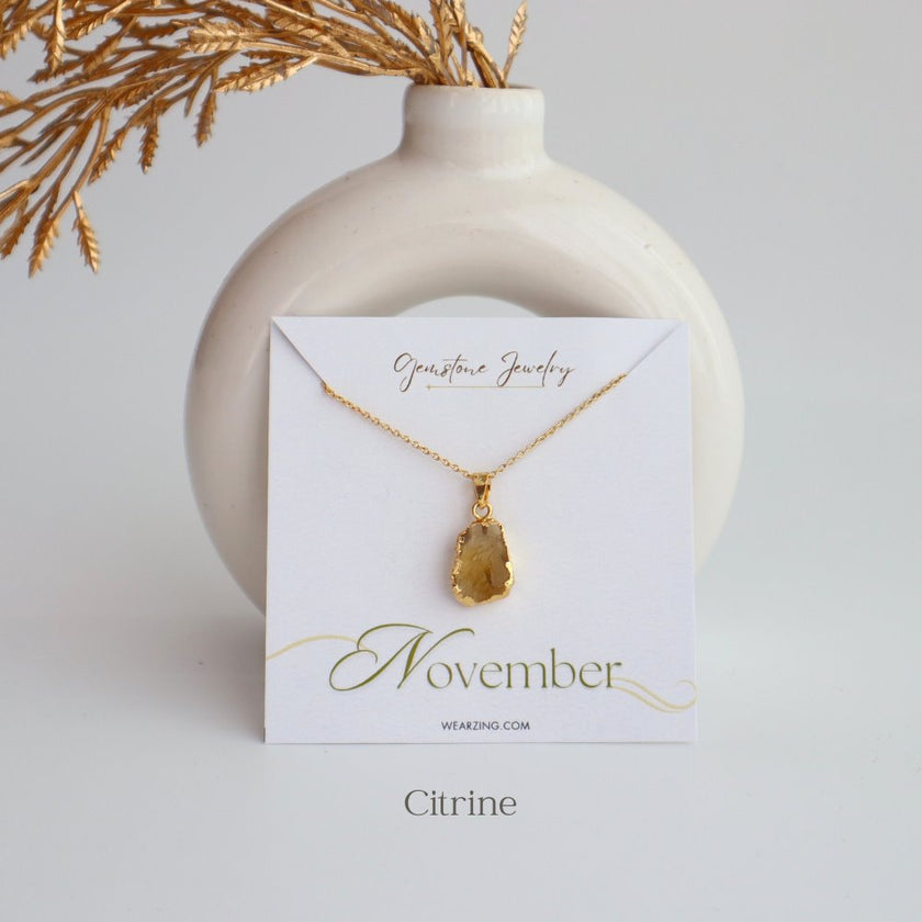 Birth Stone Pendant WearZing November - Citrine