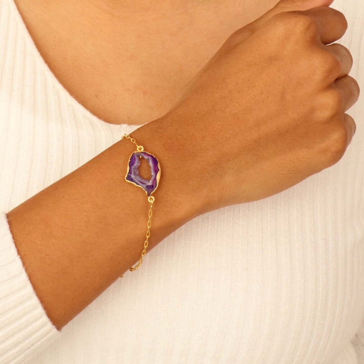 Druzy Chain Bracelet WearZing