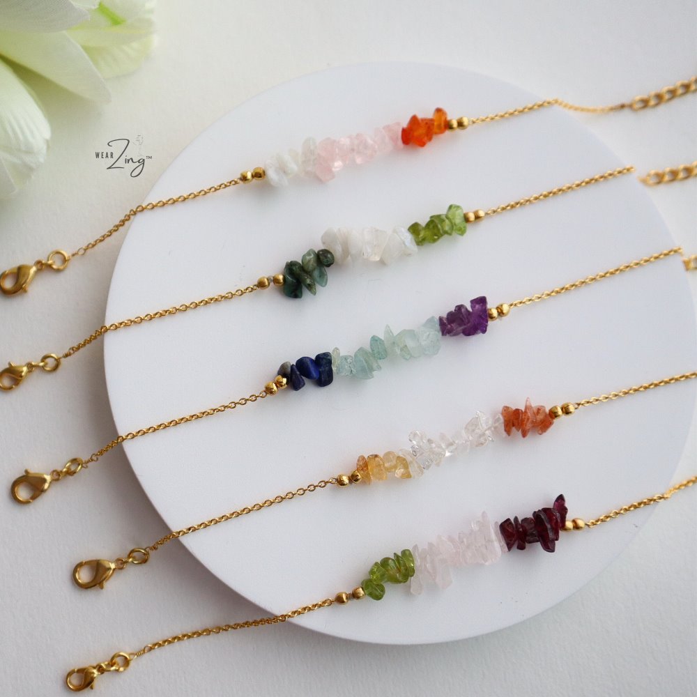 Raw hot sale gemstone bracelets