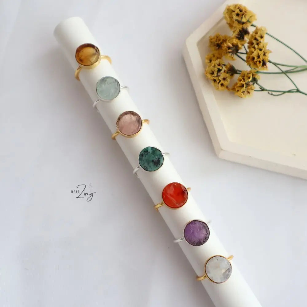 Round Crystal Ring - WearZing - Buy Crystal & Gemstone Jewellery