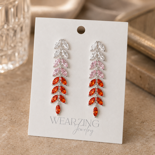 Ombre Dangle Earrings WearZing - Crystal Jewelry Store in India