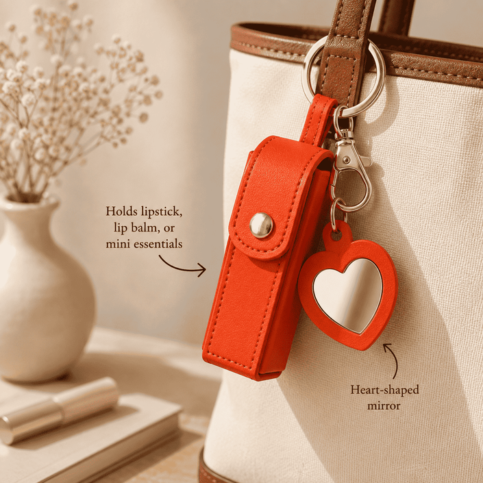 Lipstick Holder Bag Charm-Orange WearZing - Crystal Jewelry Store in India