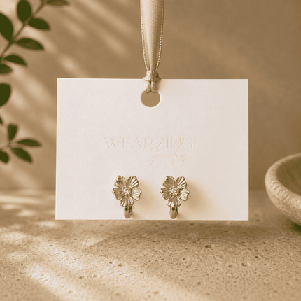 Gilded Buttercup Huggies WearZing - Crystal Jewelry Store in India