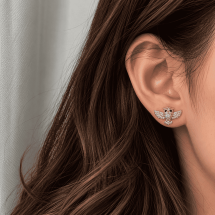 Flying Owl  Earrings WearZing - Crystal Jewelry Store in India
