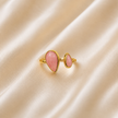 Pink Teardrop Ring WearZing - Crystal Jewelry Store in India