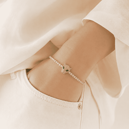 Jaguar CZ Chain Bracelet WearZing - Crystal Jewelry Store in India