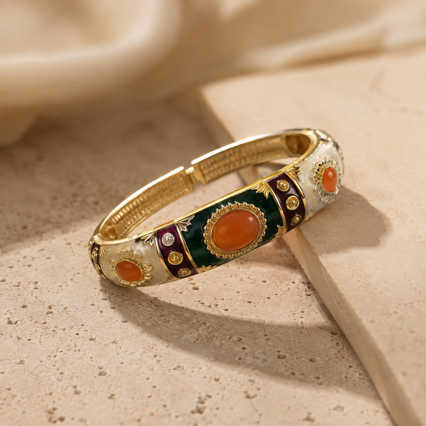 Enamel Cuff Bangle WearZing - Crystal Jewelry Store in India