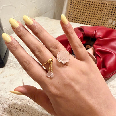 Pink Rose Ring WearZing - Crystal Jewelry Store in India