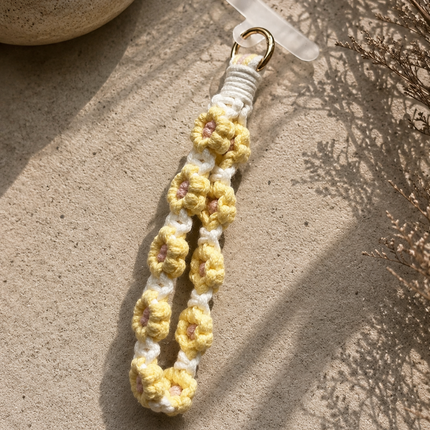 Crochet Wristlet Charm- yellow WearZing - Crystal Jewelry Store in India