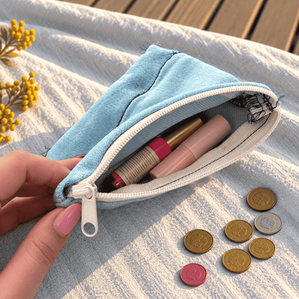 Light Blue Denim Pouch WearZing - Crystal Jewelry Store in India