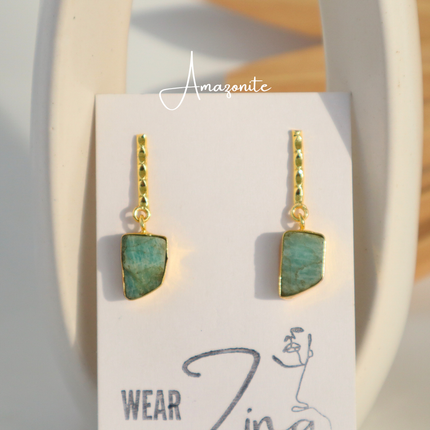 Linear Amazonite Earrings