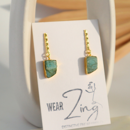 Linear Amazonite Earrings