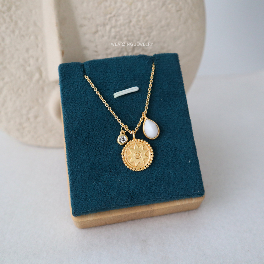 White Opal Charm Neckpiece