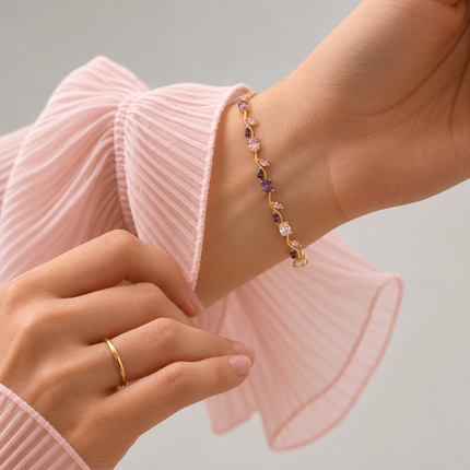 Iris Flora Tulip Bracelet WearZing - Crystal Jewelry Store in India