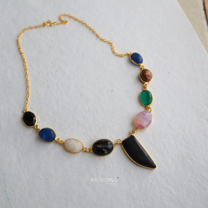 Midnight Amulet Crystal Necklace