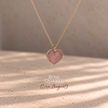 Rose quartz Heart Crystal Pendant WearZing - Crystal Jewelry Store in India