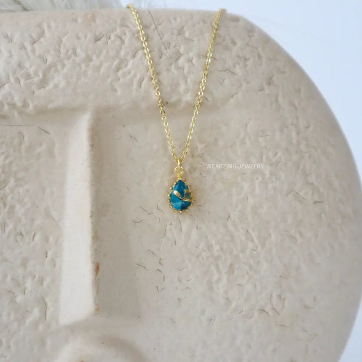 Mohave Blue Drop Pendant WearZing - Crystal Jewelry Store in India