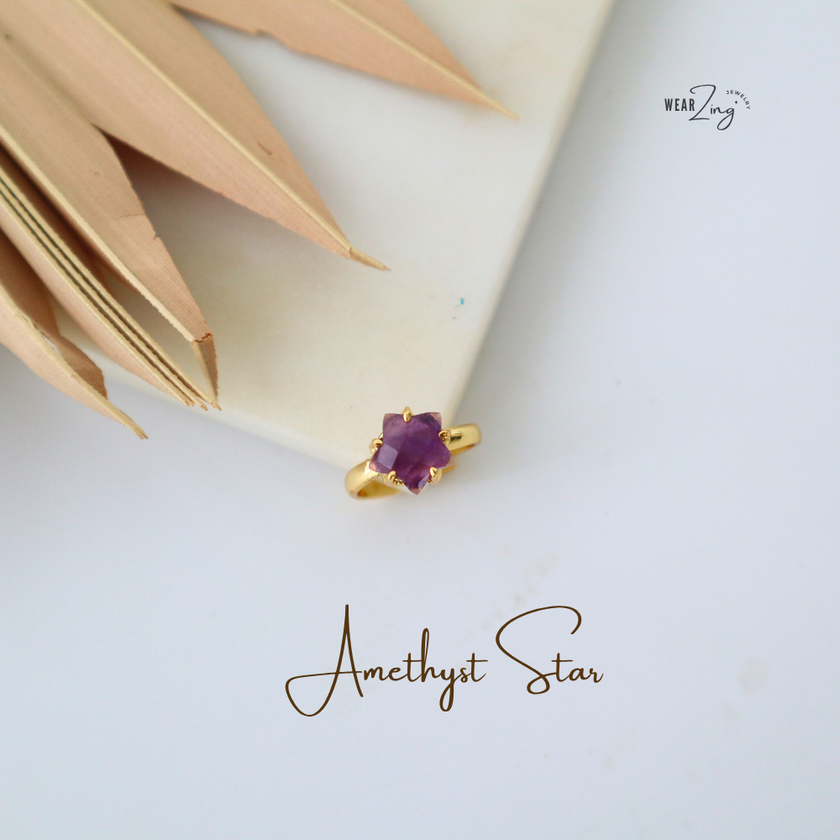 Amethyst Star Ring