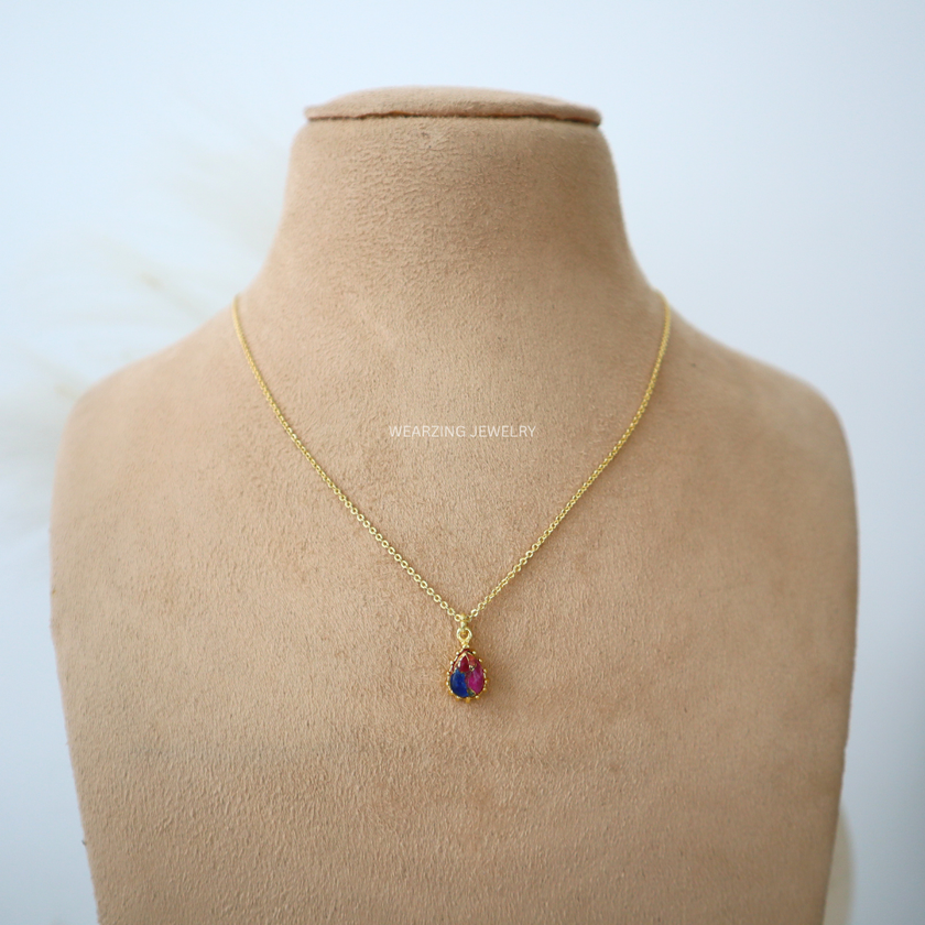 Mohave Pink Blue Drop Pendant
