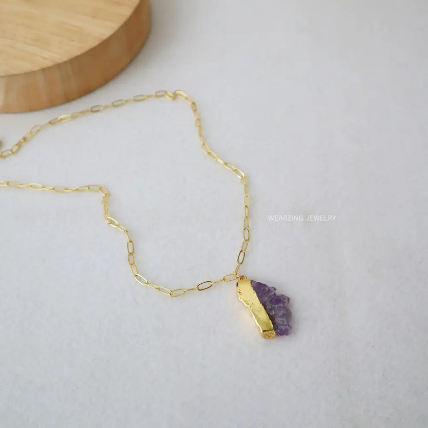 Amethyst Cluster Pendant WearZing - Crystal Jewelry Store in India