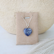 Sodalite Heart Pendant - Silver