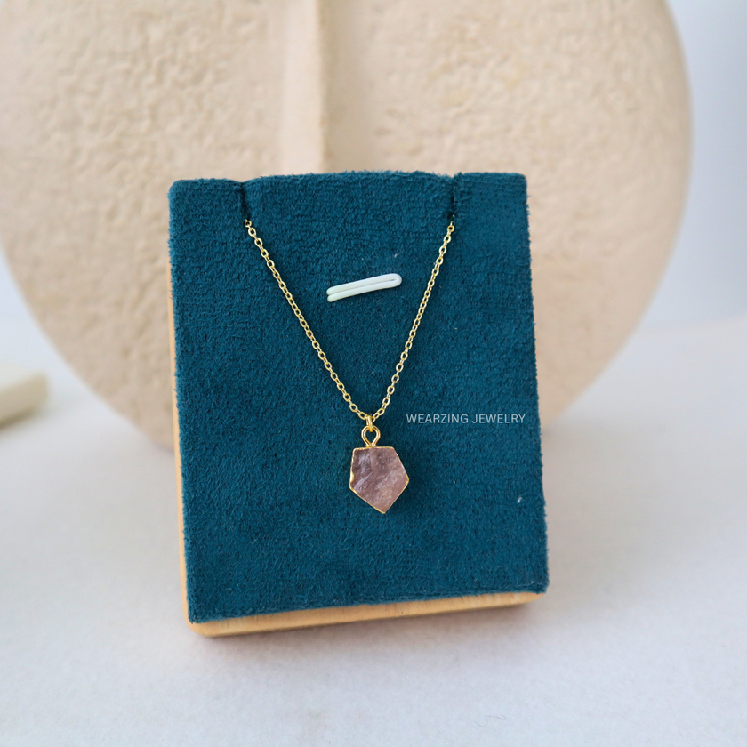 Rose Quartz Raw Pendant
