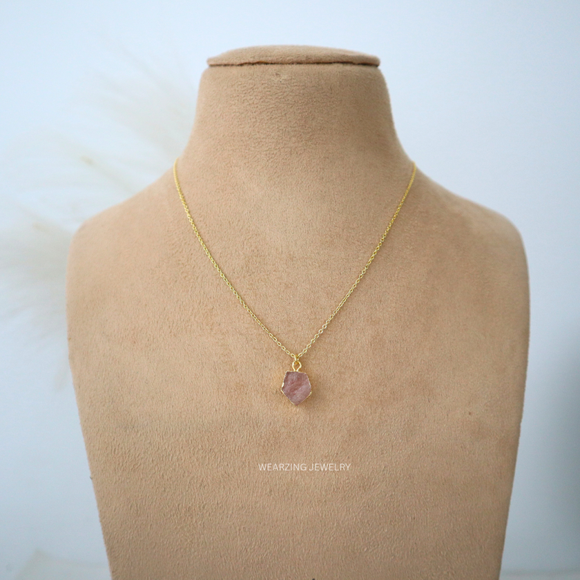 Rose Quartz Raw Pendant