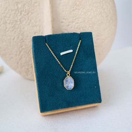 Moonstone Geometric Pendant