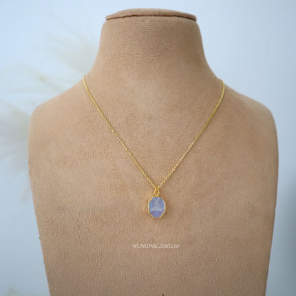 Moonstone Geometric Pendant