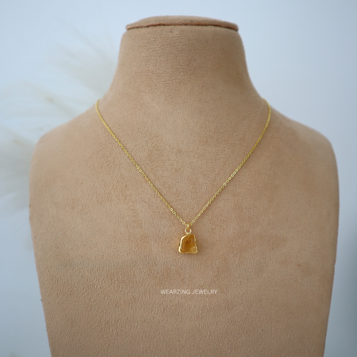 Citrine Raw Pendant