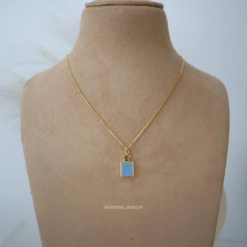 Blue Opal Frame Pendant