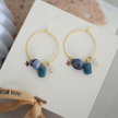 Midnight Star Charm Hoops