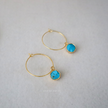 Turquoise Raw Dainty Hoops