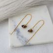 Garnet Wrap Threader Earring