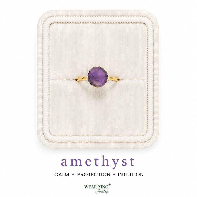 Round Crystal Ring WearZing - Crystal Jewelry Store in India