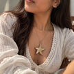 Fossil Agate Starfish Pendant WearZing - Crystal Jewelry Store in India