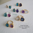 Double Stone Druzy Ring WearZing - Crystal Jewelry Store in India
