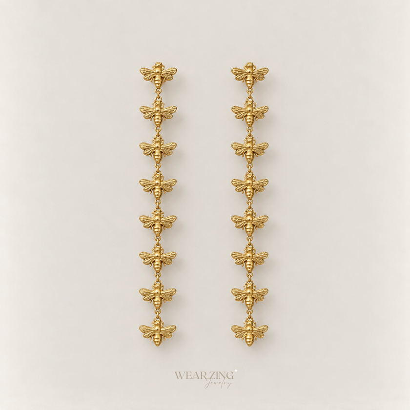 Honeybee Linear Drop Earrings