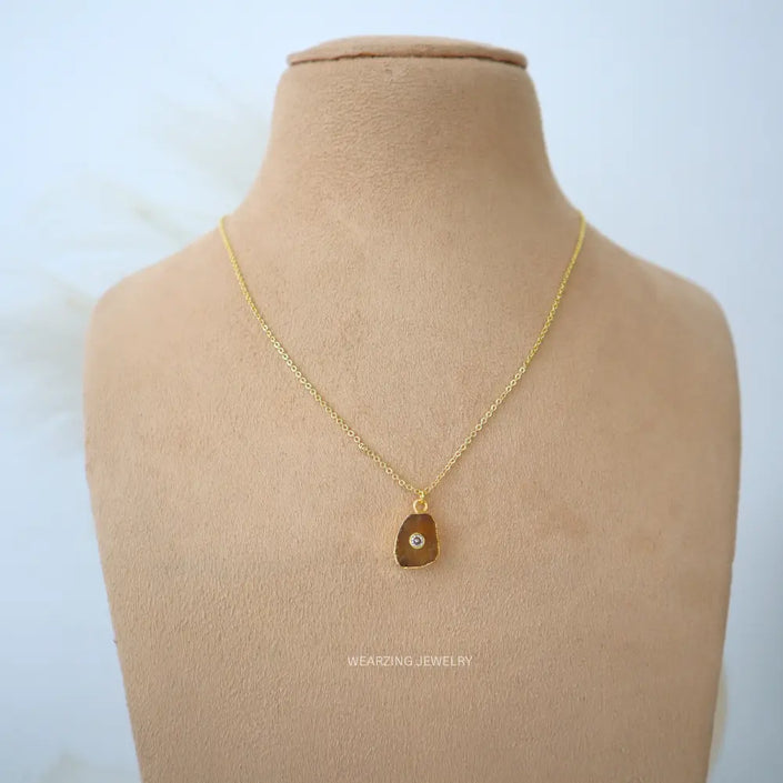 Citrine Majestic Pendant WearZing - Crystal Jewelry Store in India