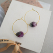 Northern Glow Charm Hoops