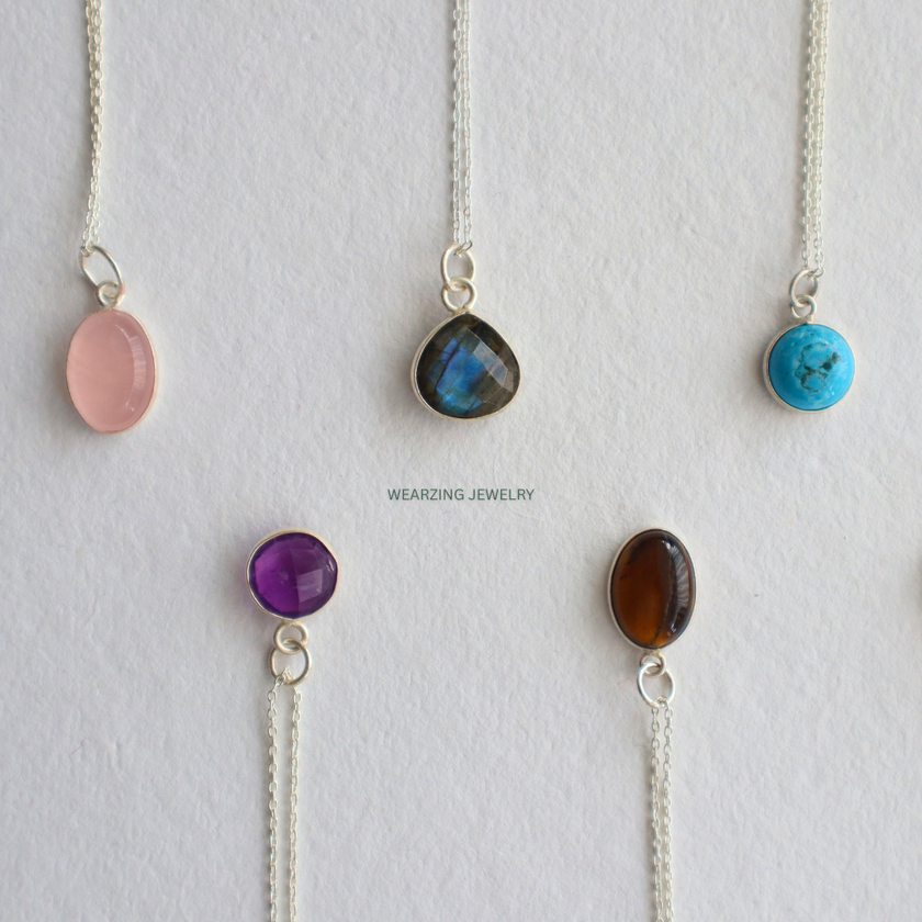 Dainty Silver Crystal Pendants WearZing - Crystal Jewelry Store in India