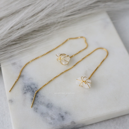 Moonstone Wrap Threader Earring
