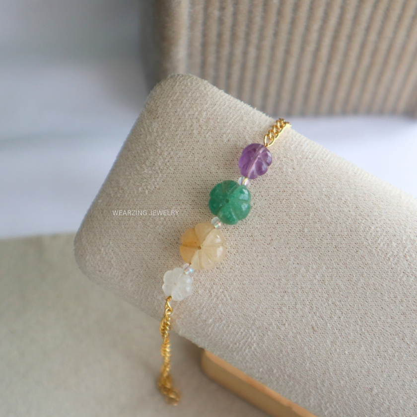 Floral Wave Chain Bracelet
