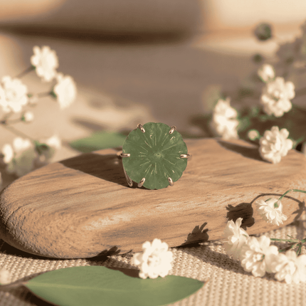 Green Strawberry Flower Ring WearZing - Crystal Jewelry Store in India