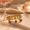 Italian Charm Strawberry Bracelet WearZing - Crystal Jewelry Store in India