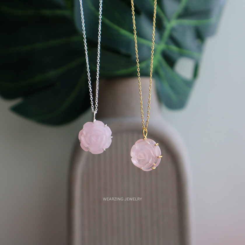 Pink Rose Pendant