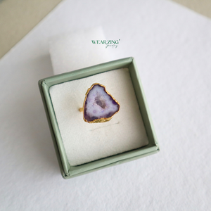 Druzy Agate Ring WearZing - Crystal Jewelry Store in India