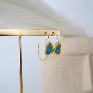 Turquoise Mohave Hoops WearZing - Crystal Jewelry Store in India