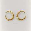 Ribbon Chunky Hoop Earrings
